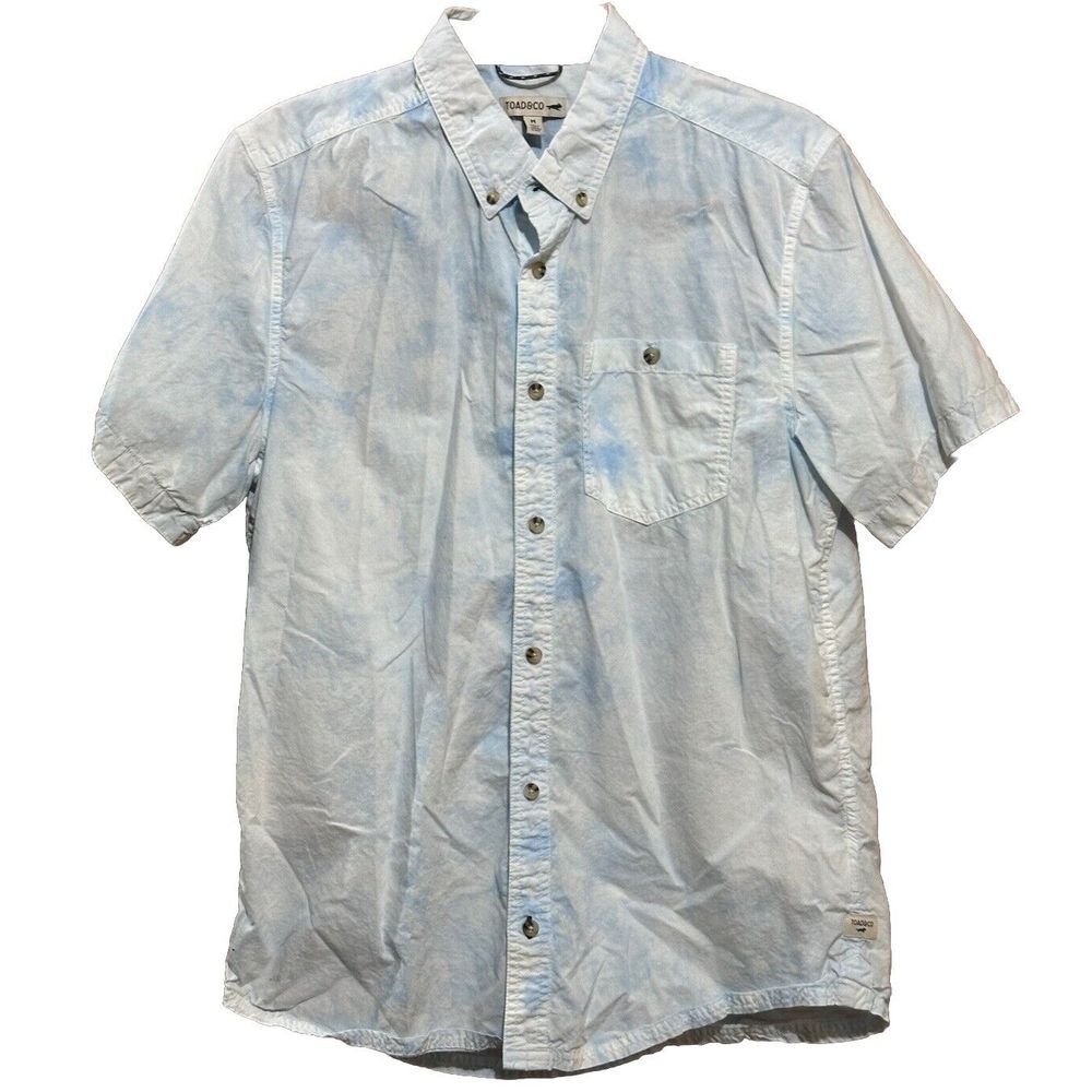 prAna Mattock 11 Short Sleeve "Sky " Shirt Men's Pockets Button Up